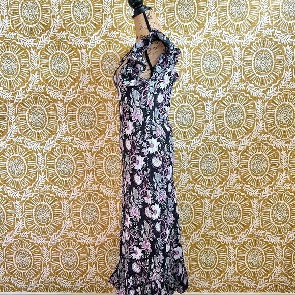 NWT MILLE Klara Floral Ruffle Cotton Midi/Maxi Dress in Tropical Night size S - Picture 10 of 14